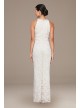 Long Halter Lace Sheath Dress with Skirt Slit Alex Evenings 81122427