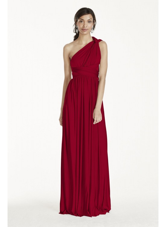 Long Jersey Style-Your-Way 2 Tie Bridesmaid Dress  W10502