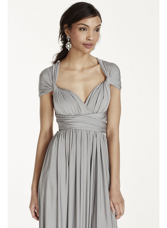 Long Jersey Style-Your-Way 2 Tie Bridesmaid Dress  W10502