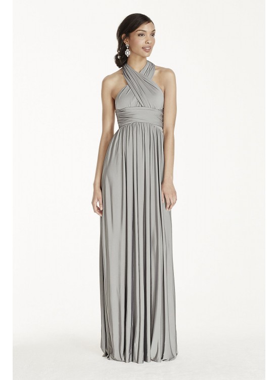 Long Jersey Style-Your-Way 2 Tie Bridesmaid Dress  W10502