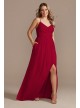 Long Mesh Bridesmaid Dress with Lace-Up Back F20370