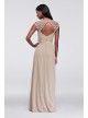 Long Mesh Dress with Lace Cap Sleeves  F19505