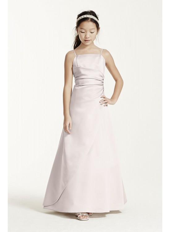 Long Satin Ball Gown with Side Ruching  JB1675