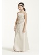 Long Satin Ball Gown with Side Ruching  JB1675