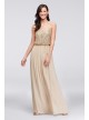 Long Sequin Blouson Bridesmaid Dress  F19788