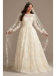 Long Sleeve Beaded Lace Petite Wedding Dress  7SLCWG780