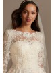 Long Sleeve Beaded Lace Petite Wedding Dress  7SLCWG780