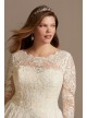 Long Sleeve Beaded Lace Tall Plus Wedding Dress  4XL8SLCWG780