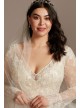 Long Sleeve Chantilly Lace Plus Size Wedding Dress Melissa Sweet 8MS251227