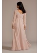 Long Sleeve Chiffon Bridesmaid Dress with Slit David&#039;s Bridal F20457