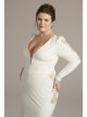 Long Sleeve Crepe Mermaid Plus Size Wedding Gown Galina Signature 9SWG919