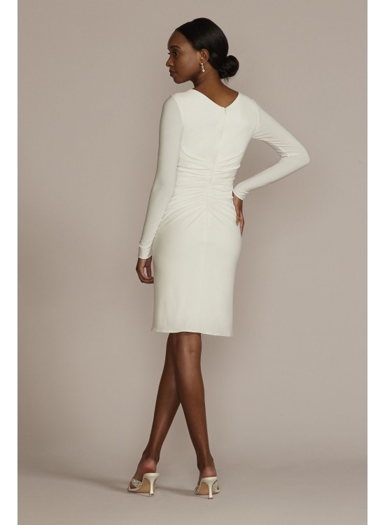 Long Sleeve Jersey Dress with Side Draping DB Studio SDWG1091