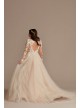 Long Sleeve Lace Appliqued Petite Wedding Dress  7SLSWG862