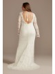 Long Sleeve Lace Plus Wedding Dress with Tie DB Studio 9WG4045