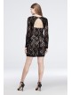 Long Sleeve Lace Sheath Dress with Open Back Haute Nites 113569