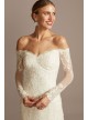 Long Sleeve Lace and Tulle Trumpet Wedding Dress  Collection 4XLWG3943