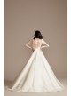 Long Sleeve Satin Wedding Dress with Appliques  CWG908