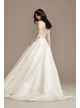 Long Sleeve Satin Wedding Dress with Appliques  CWG908