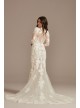 Long Sleeve Sequin Bodysuit Tall Wedding Dress  4XLSLMBSWG843