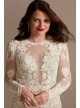 Long Sleeve Sequin Floral Tall Wedding Dress  4XLSLSWG843