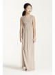 Long Sleeveless Dress with Ruched Waist  JB5728