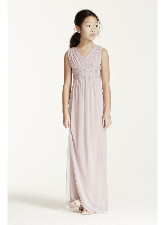 Long Sleeveless Dress with Ruched Waist  JB5728