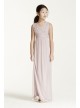 Long Sleeveless Dress with Ruched Waist  JB5728