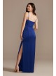 Long Slip Dress with Shirred Bodice Aidan Mattox MN1E205500