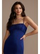 Long Slip Dress with Shirred Bodice Aidan Mattox MN1E205500