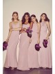 Long Strapless Chiffon Dress with Pleated Bodice  F15555