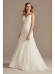 Low Back Lace Tall Wedding Dress with Fringe Swags DB Studio 4XLWG4024