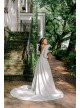 Low Back Mid-Sleeve Satin Crepe Tall Wedding Dress DB Studio 4XLWG4005DB