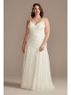 Low Back Plus Size Wedding Dress with Fringe Swags DB Studio 9WG4024