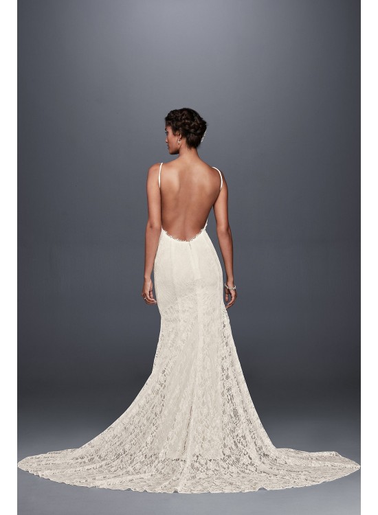 Low Back Soft Lace Wedding Dress Galina WG3827