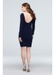 Low V-Back Long Sleeve Stretch Mini Dress Jump 11272D