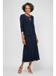 Matte Jersey Jacket Dress with Beaded Sequin Trim Alex Evenings 135372