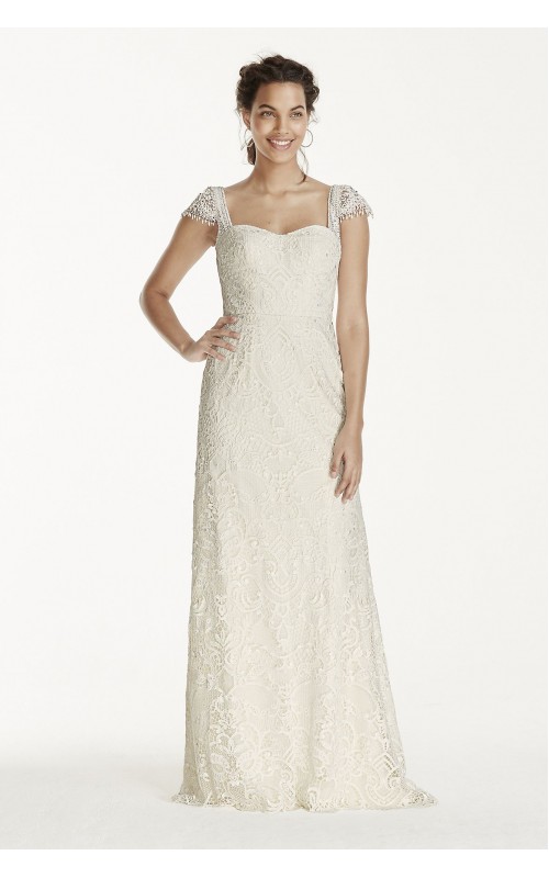 melissa sweet cap sleeve lace wedding dress