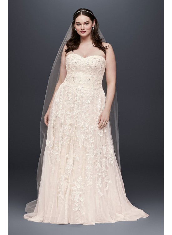 Melissa Sweet  Lace A-Line Plus Size Wedding Dress Melissa Sweet 8MS251174