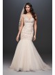 Mermaid Beaded Floral Lace Wedding Dress  CWG832