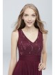 Mesh and Sequin Lace Dress with Pleated Waist DB Studio W60082