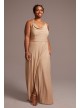 Metallic Cowl Neck Dress with Lace-Up Back DB Studio D21NY2129W