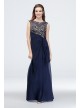 Metallic Embroidered Cap Sleeve Sheath Dress Cachet 60011D