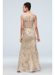 Metallic Embroidered Floral Mermaid Dress and Cape Ignite 7120155