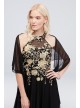 Metallic Embroidered Jersey Chiffon Halter Dress Cachet 59562D