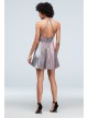 Metallic Glittery Mini Dress with Asymmetric Hem Speechless D81021J735