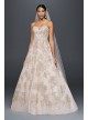 Metallic Lace Applique A-Line Wedding Dress  CWG767