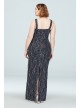 Metallic Lace Plus Size Gown with Beaded Capelet Ignite 7412142