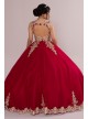 Metallic Lace and Tulle Quince Dress with Keyhole Fifteen Roses FR2104