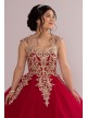 Metallic Lace and Tulle Quince Dress with Keyhole Fifteen Roses FR2104