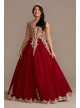 Metallic Lace and Tulle Quince Dress with Keyhole Fifteen Roses FR2104